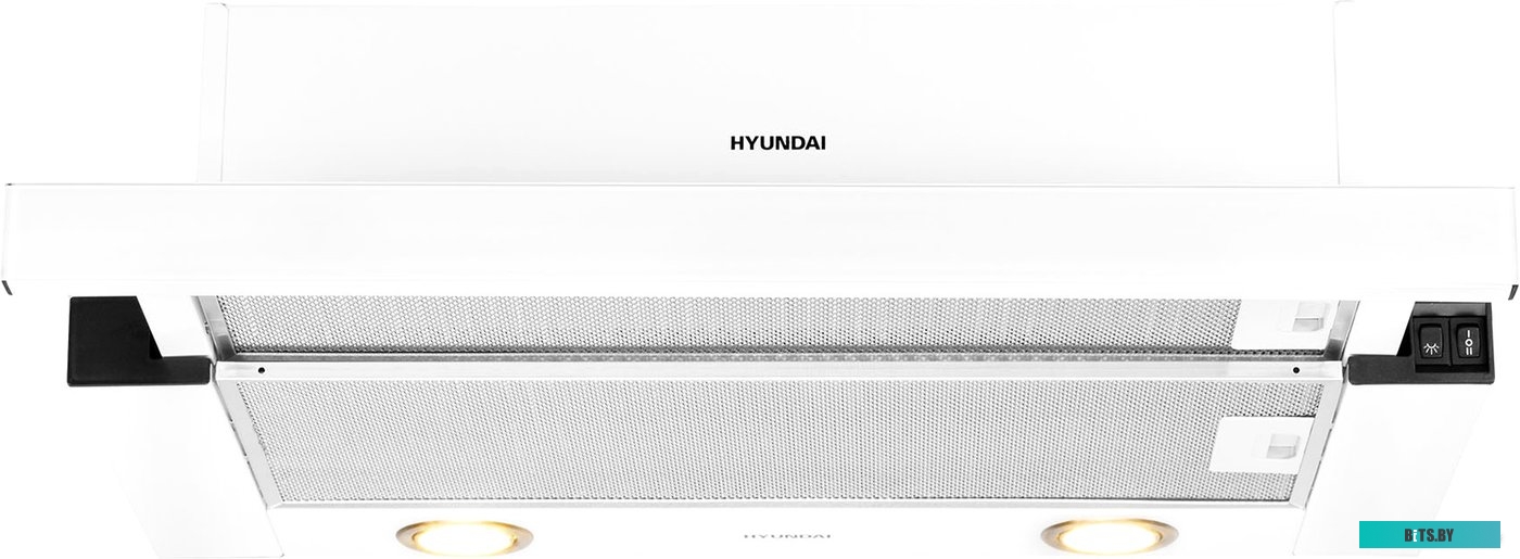 HBH 6236 WG Встраиваемая вытяжка Hyundai HBH 6236 WG, управление кулисные переключатели, белый