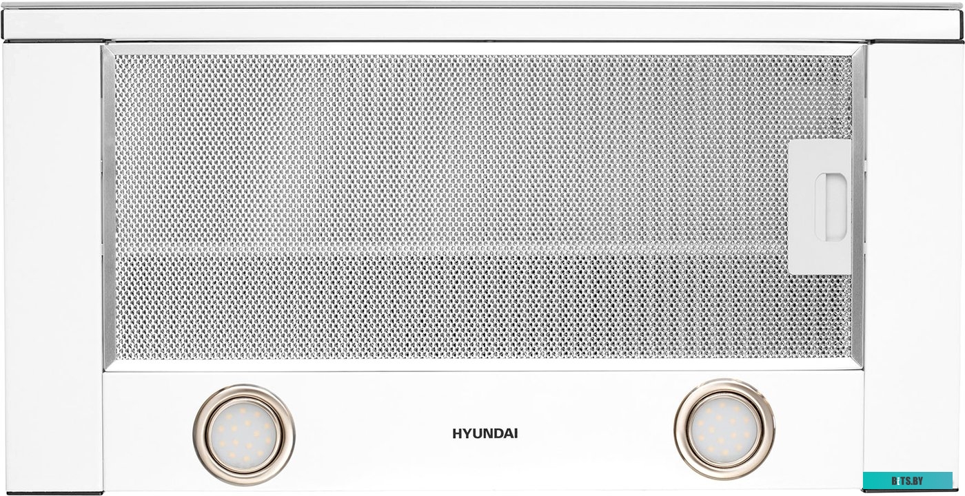 HBH 6236 WG Встраиваемая вытяжка Hyundai HBH 6236 WG, управление кулисные переключатели, белый