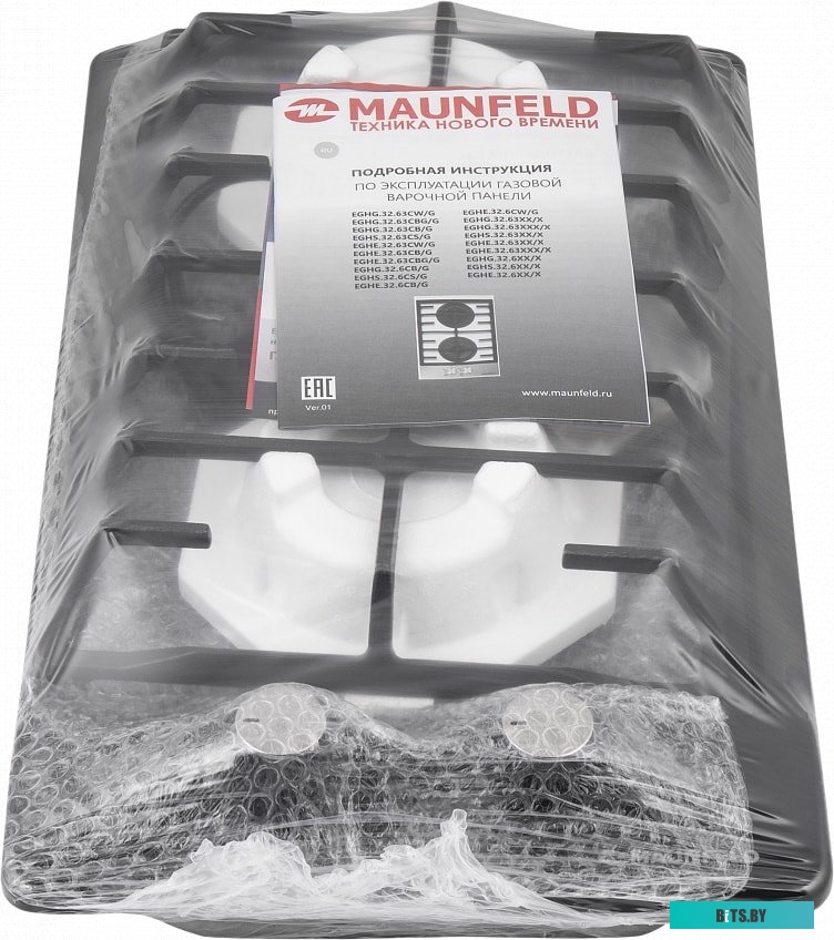 КА-00013558 Газовая варочная панель MAUNFELD EGHE.32.63CB/G,  независимая,  черный