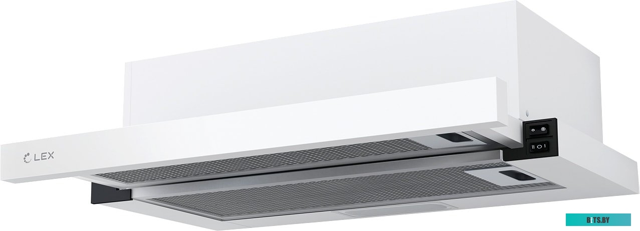 CHAT000080 Встраиваемая вытяжка LEX Hubble 2M 600, управление кнопочное, 2 мотора, белый [chat000080]