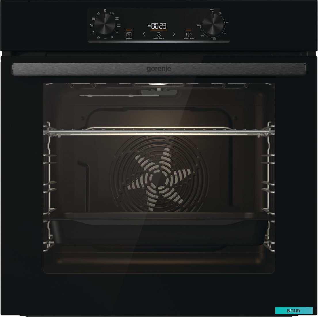 BO6735E02BK Встраиваемые электрические духовки GORENJE/ Духовой шкаф, Полезный объем: 77 л, Стандартный шарнир дверцы, Решетка, Съемные направляющие, 