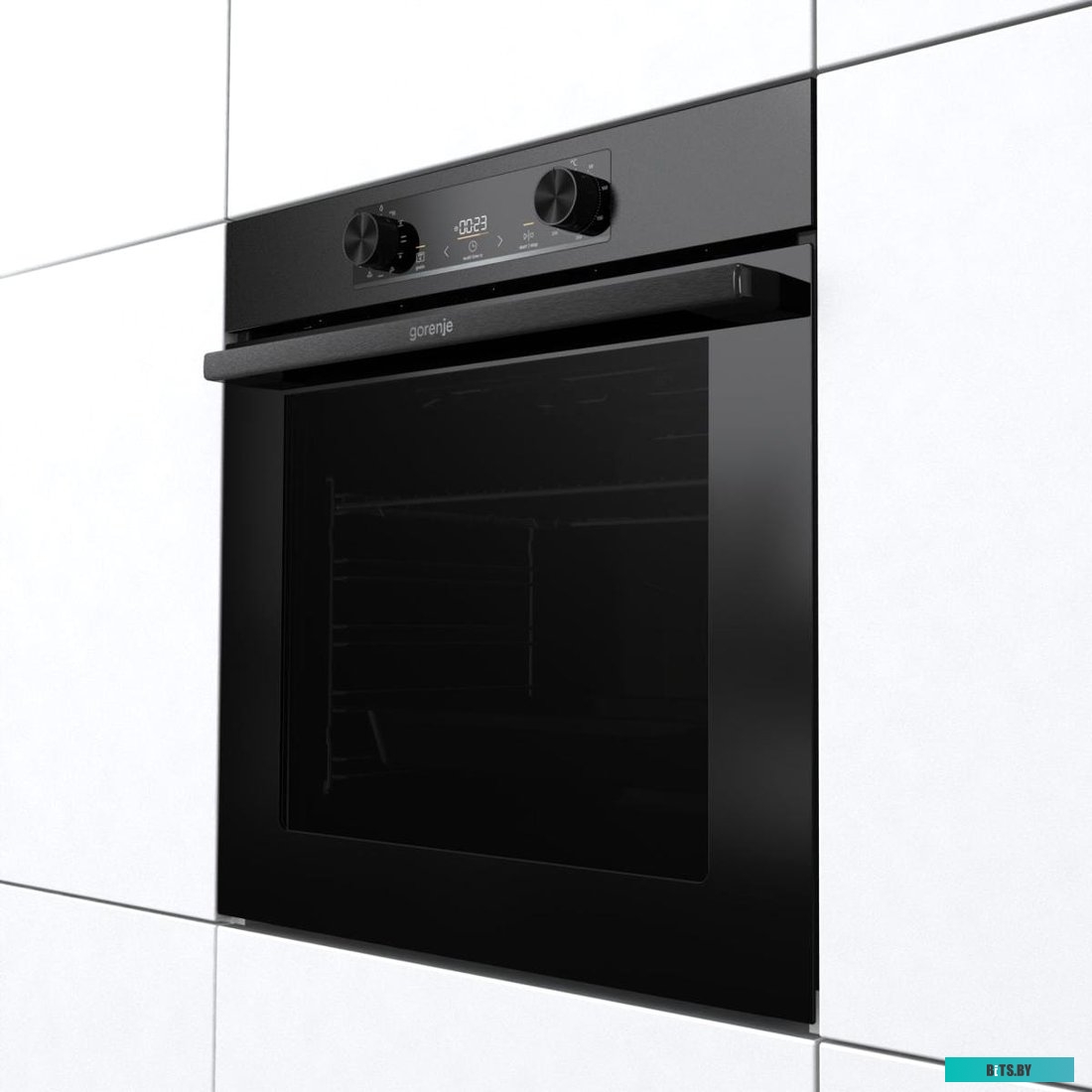 BO6735E02BK Встраиваемые электрические духовки GORENJE/ Духовой шкаф, Полезный объем: 77 л, Стандартный шарнир дверцы, Решетка, Съемные направляющие, 