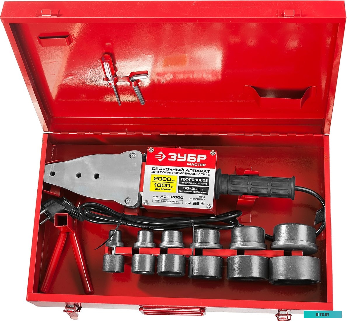 АСТ-2000 Сварочный аппарат для пластиковых труб Зубр АСТ-2000,  кейс