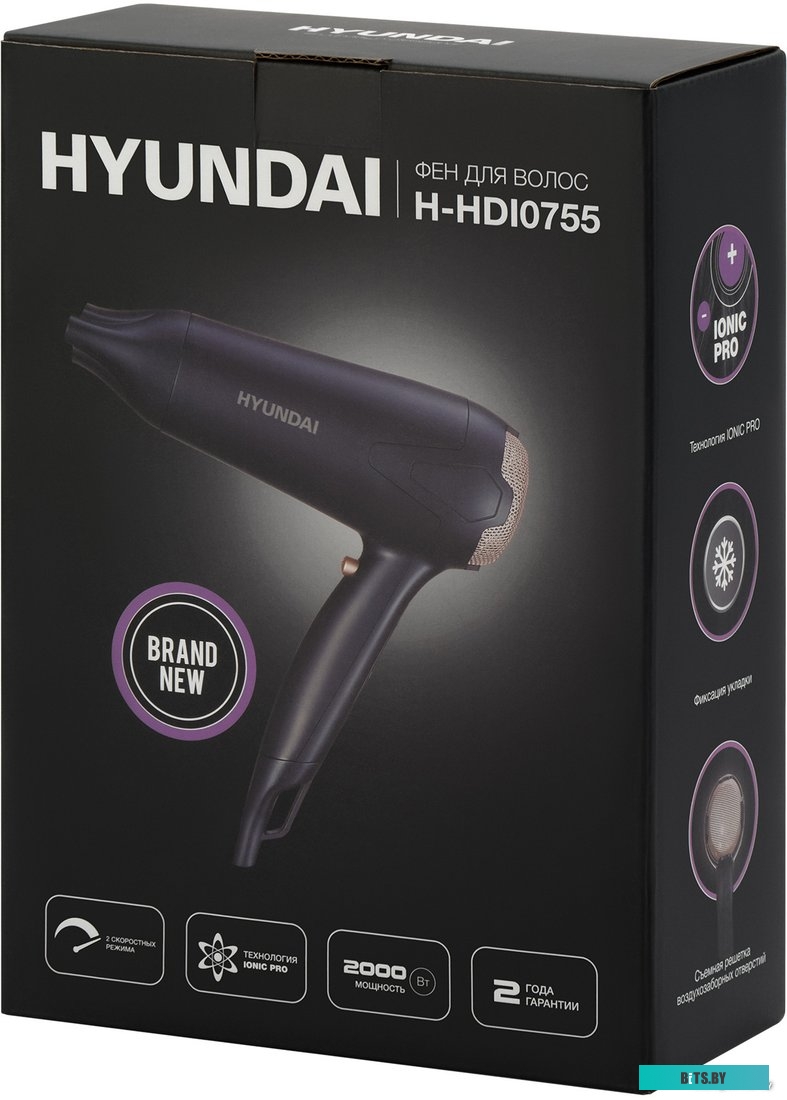 H-HDI0755 Фен Hyundai H-HDI0755 2000Вт черный матовый