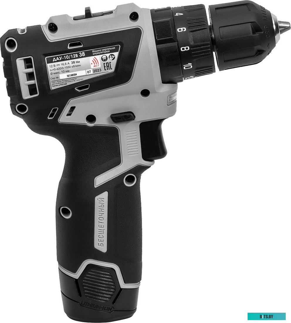 767.2.2.45 Ударная дрель-шуруповерт Интерскол ДАУ-10/12В, 2.5Ач,  с двумя аккумуляторами [767.2.2.45]