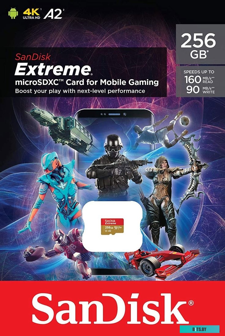 Карта памяти MICRO SDXC 256GB UHS-I SanDisk SDSQXAO-256G-GN6ZG