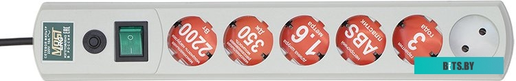 Сетевой фильтр (удлинитель) Most LRG 1.6 м (белый)