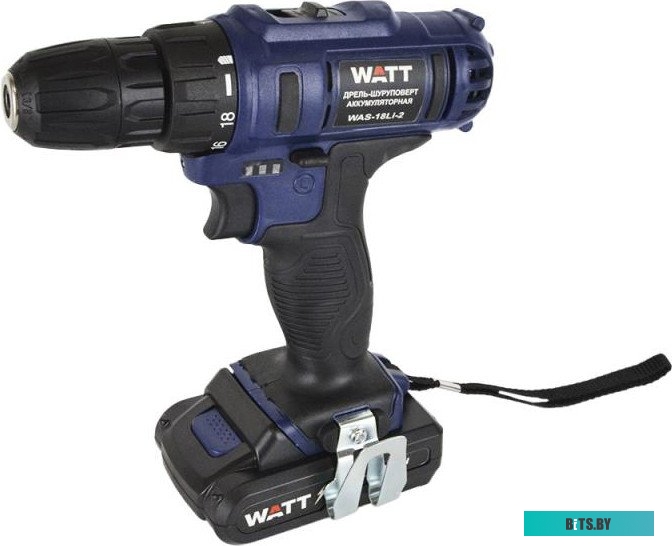 Дрель-шуруповерт WATT WAS-18 Li-2 1.018.031.12 (с 2-мя АКБ, кейс)