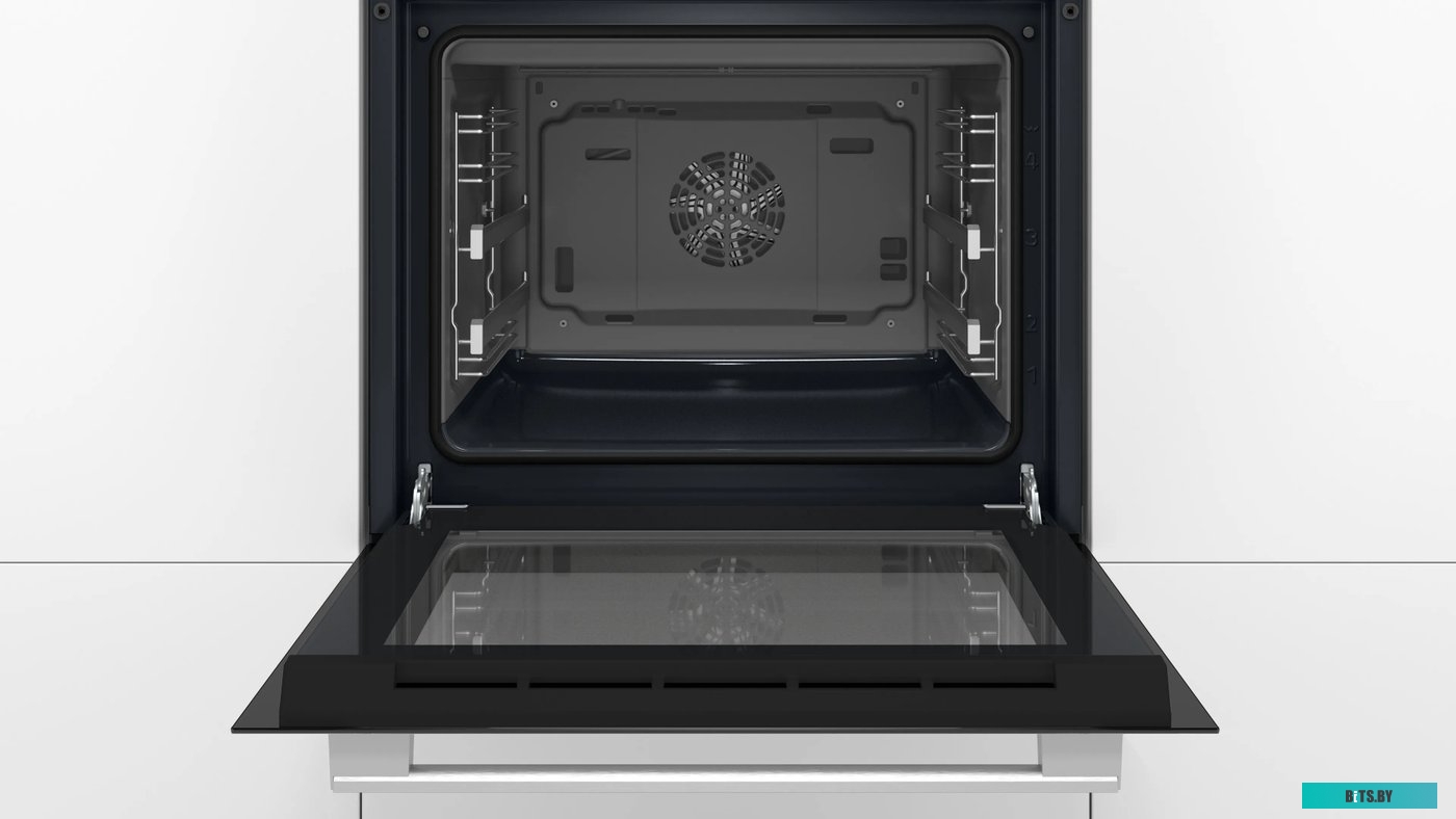 HBJ558YW3Q Serie 6, духовой шкаф электрический, 60 см, 66 л, белый, класс энергоэффективности А, 8 режимов, LCD-дисплей, галогенное освещение, самоочи