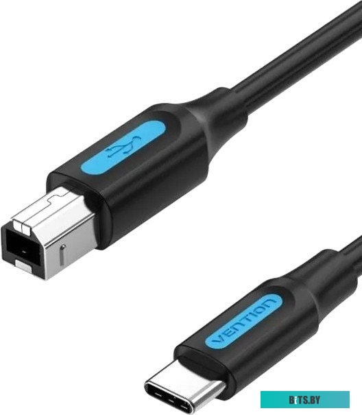Кабель Vention CQUBH USB Type-B - USB Type-C (2 м, черный)