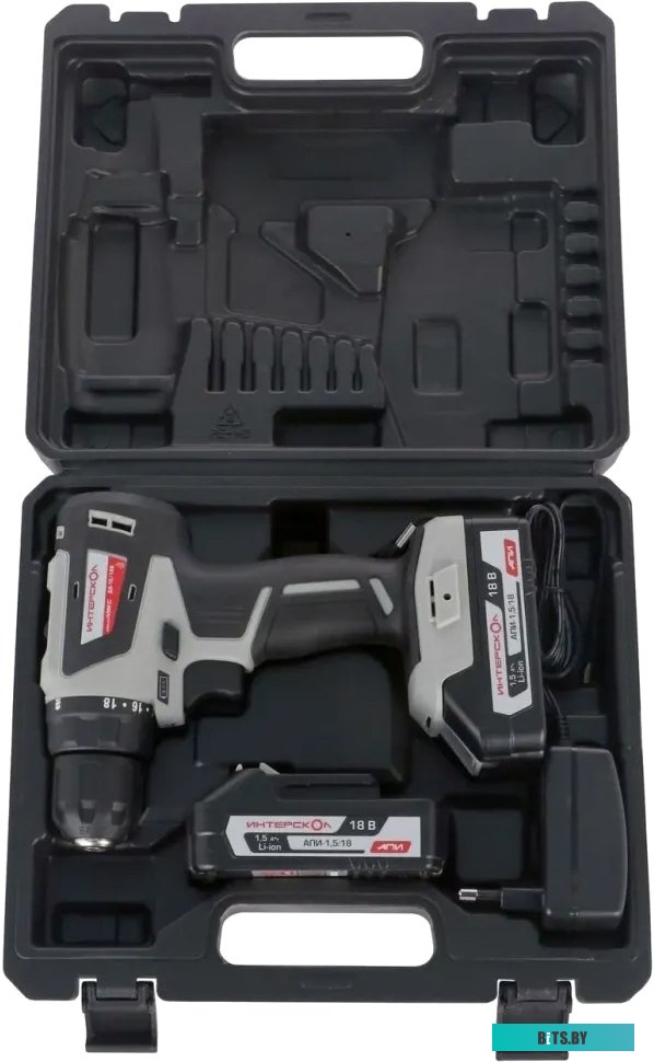 Интерскол ДА-10/18В (с 2-мя АКБ 1.5 Ач, кейс)