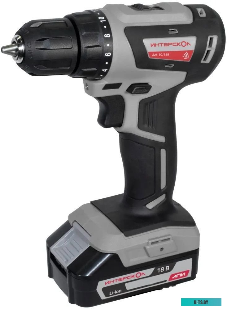 Интерскол ДА-10/18В (с 2-мя АКБ 1.5 Ач, кейс)