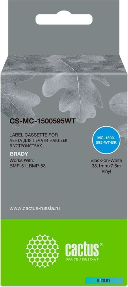 Картридж ленточный Cactus CS-MC-1500595WT черный для Brady BMP-41/BMP-51/BMP-53-PC-Linked