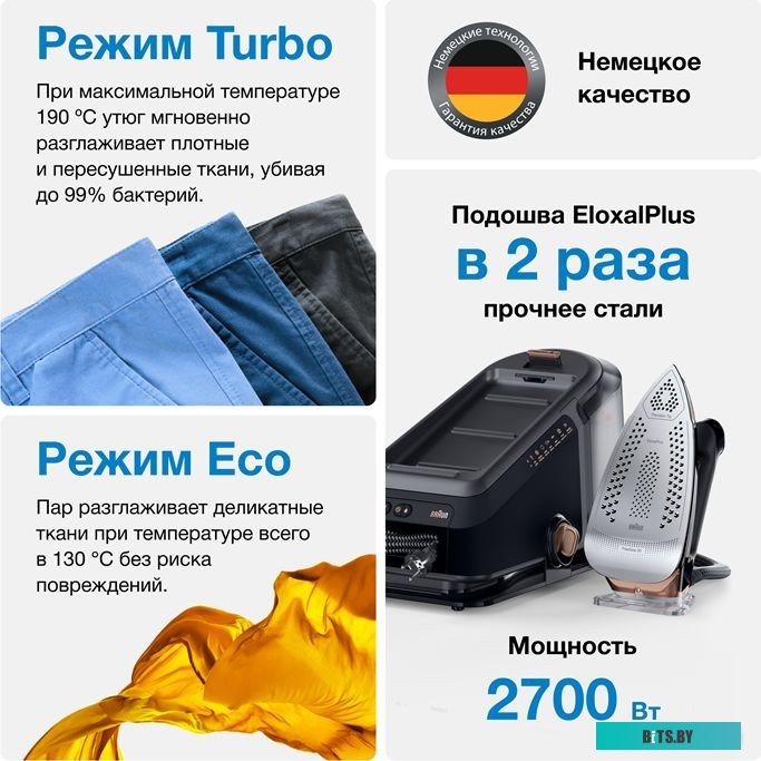 0128803002 Парогенератор Braun IS3157BL 2400Вт синий/белый