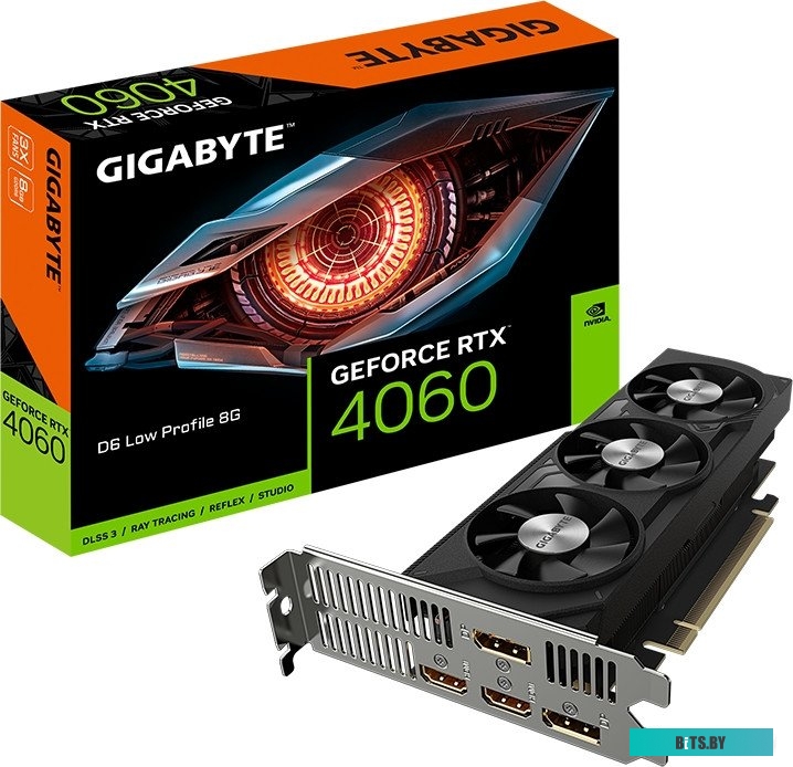 Видеокарта Gigabyte NVIDIA GeForce RTX 4060 8Gb 128bit GDDR6 GV-N4060D6-8GL
