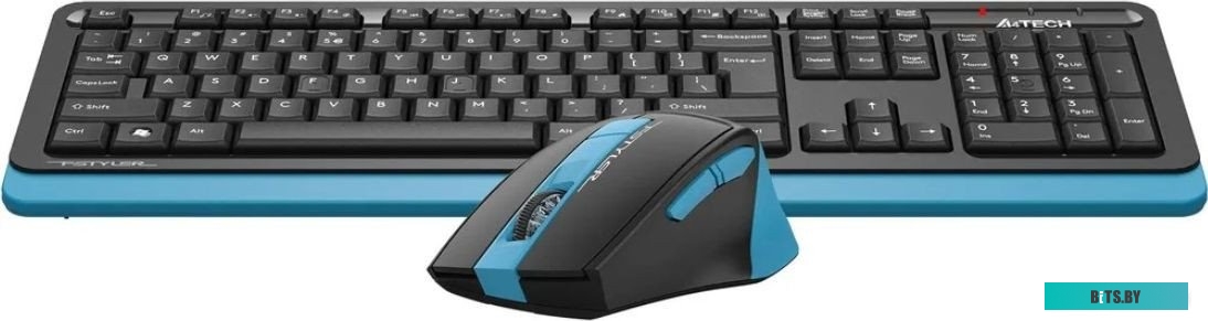 Комплект (клавиатура + мышь) A4Tech Fstyler FG1035 (черный/синий)