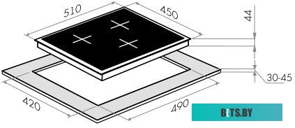 УТ000010195 Встраиваемая вытяжка MAUNFELD Crosby Singl 60, управление кнопочное, нержавеющая сталь [ут000010195]
