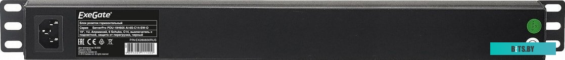 Блок розеток ExeGate ServerPro PDU-19H605 Al-6S-C14-SW-O <EX280830RUS>