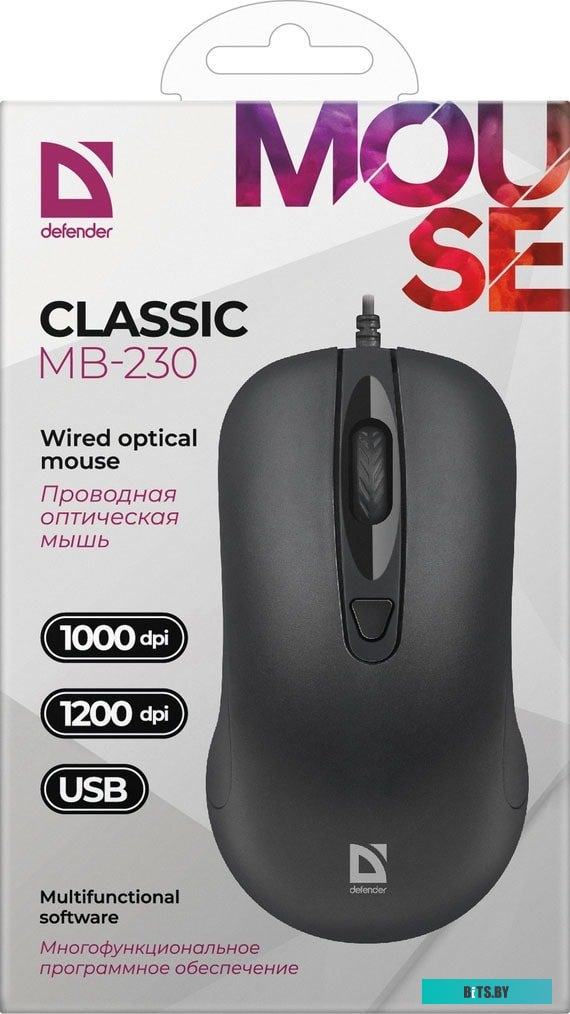 Мышь Defender Classic MB-230 (4 кнопки) <52231>