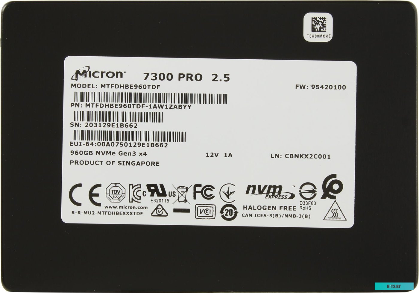 SSD Накопитель Micron 7300 MAX 1.6TB MTFDHBE1T6TDG-1AW1ZABYY