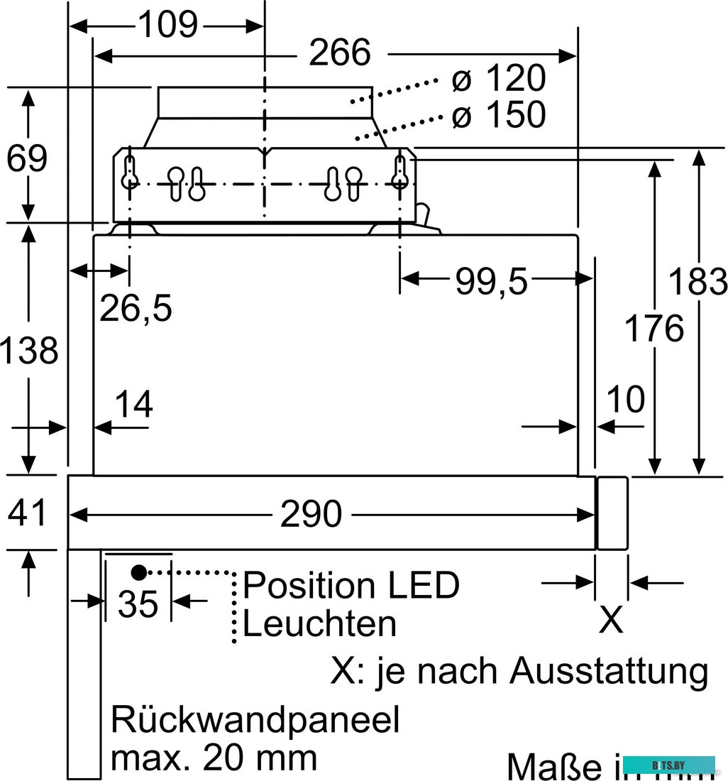 DFL064A52 Вытяжка встраиваемая DFL064A52 BOSCH