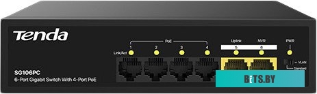 Коммутатор TENDA SG106PC 6PORT 10/100/1000M
