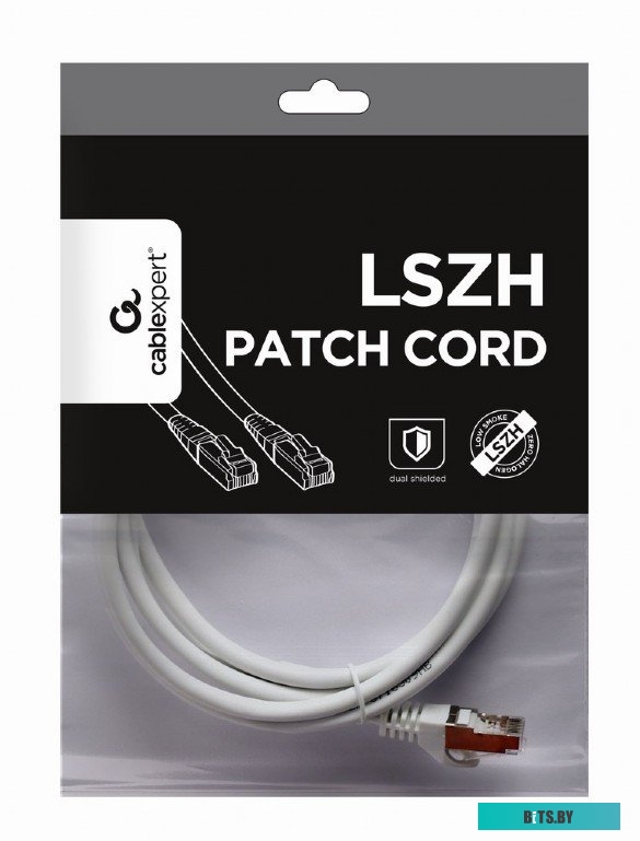 Кабель Cablexpert PP6A-LSZHCU-W-2M RJ45 - RJ45 (2 м, серый)