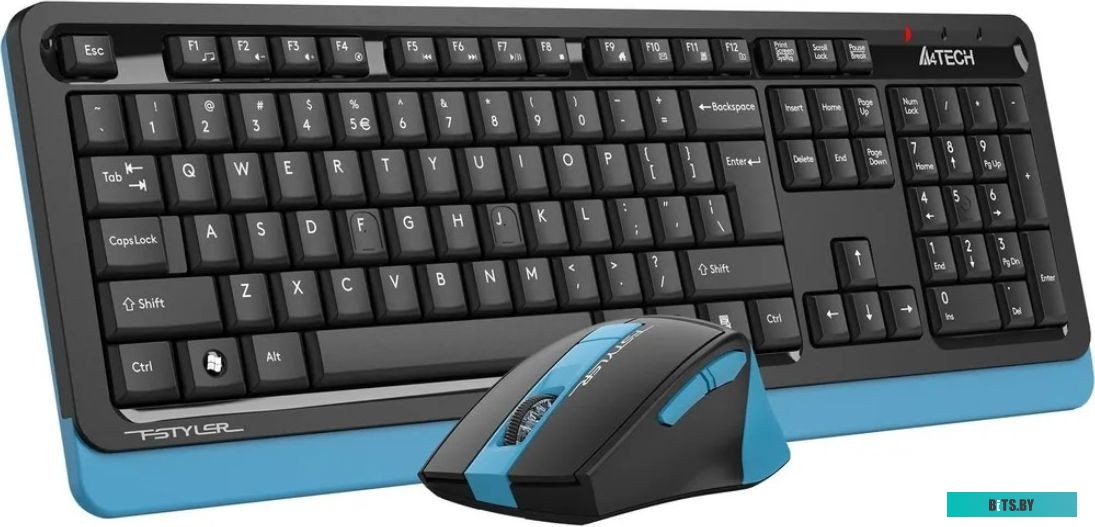 Комплект (клавиатура + мышь) A4Tech Fstyler FG1035 (черный/синий)
