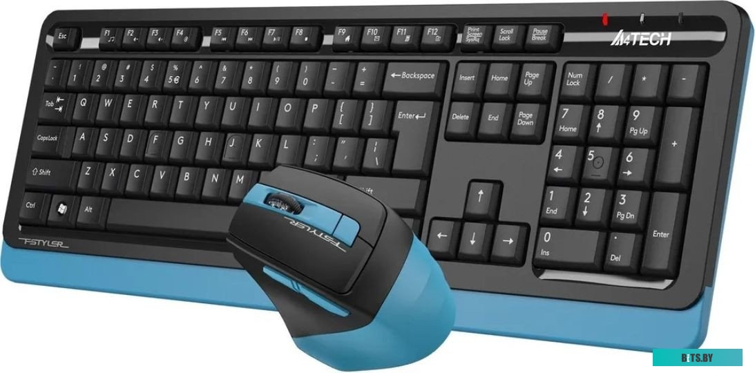 Комплект (клавиатура + мышь) A4Tech Fstyler FG1035 (черный/синий)
