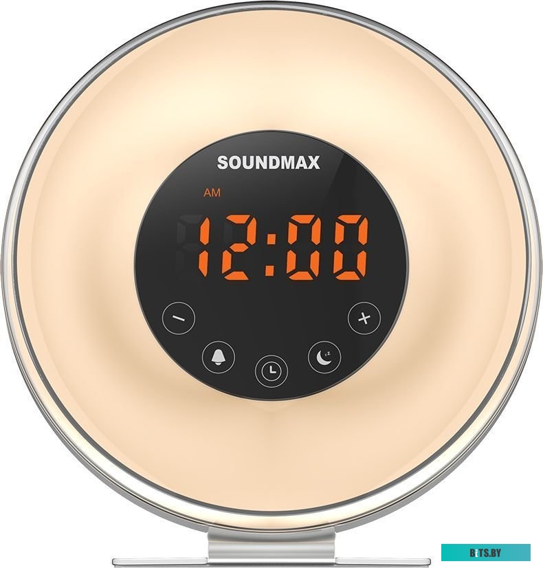 SM-1596 Радиочасы Soundmax SM-1596 (белый) Тип дисплея светодиодный / Высота символов 0,8' (2 см) / Индикация дисплея янтарная / Режимы яркости диспле