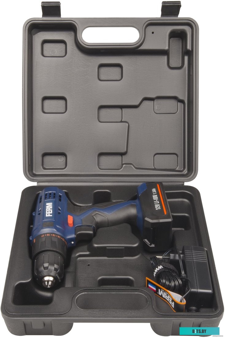 Дрель-шуруповерт Ferm CDM1119 (с 2-мя АКБ, кейс)