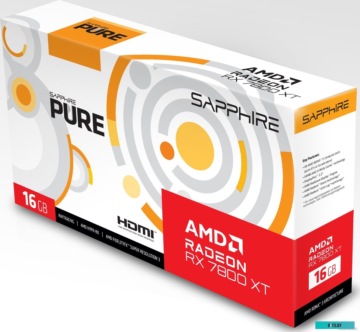 Видеокарта Sapphire Pure AMD Radeon RX 7800 XT 11330-03-20G