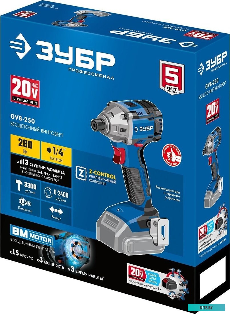 Зубр Профессионал GVB-250 (без АКБ)