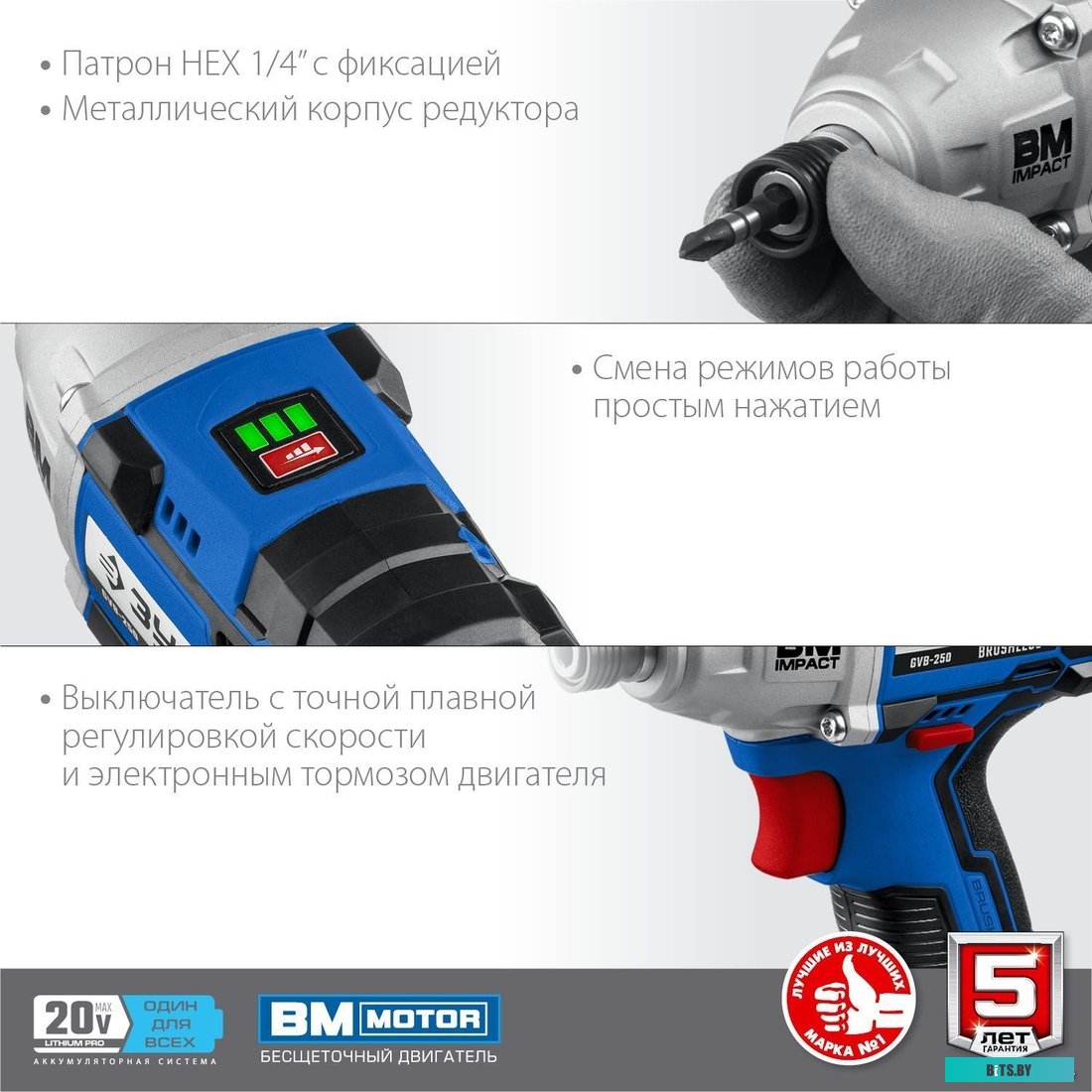 Зубр Профессионал GVB-250 (без АКБ)