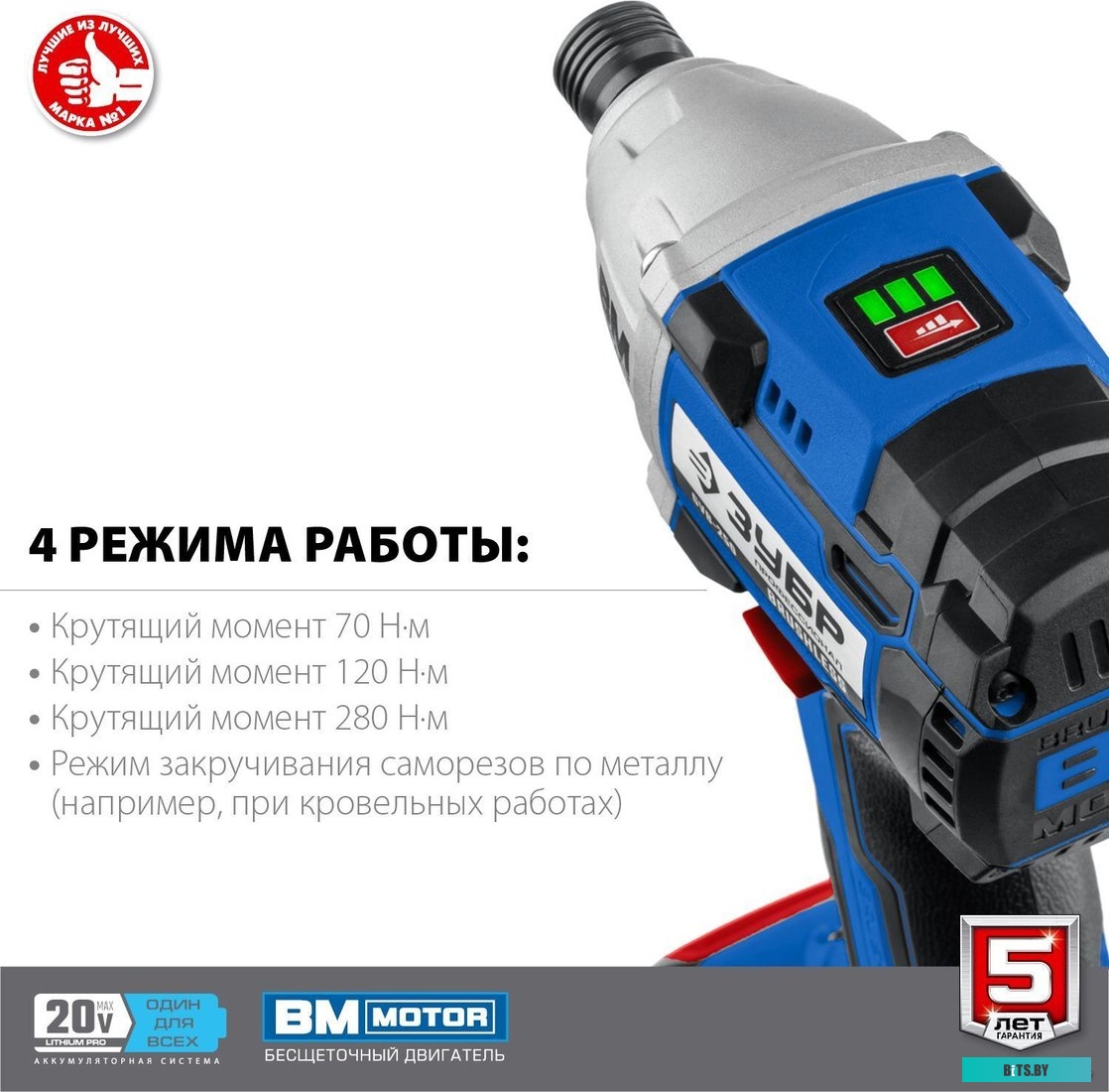 Зубр Профессионал GVB-250 (без АКБ)