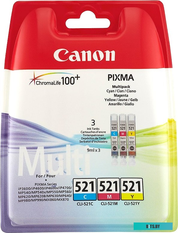Картридж Canon CLI-521 C/M/Y Multipack <2934b010>