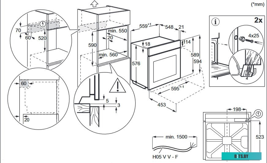 EOD6P66X Духовой шкаф Electrolux EOD6P66X,  серебристый/черный
