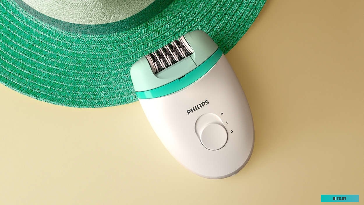 BRE245/00 Эпилятор Philips BRE245/00 скор.:2 насад.:2 от электр.сети белый/мятный
