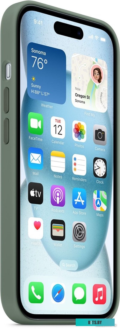 Apple MagSafe Silicone Case для iPhone 15 (кипарис)