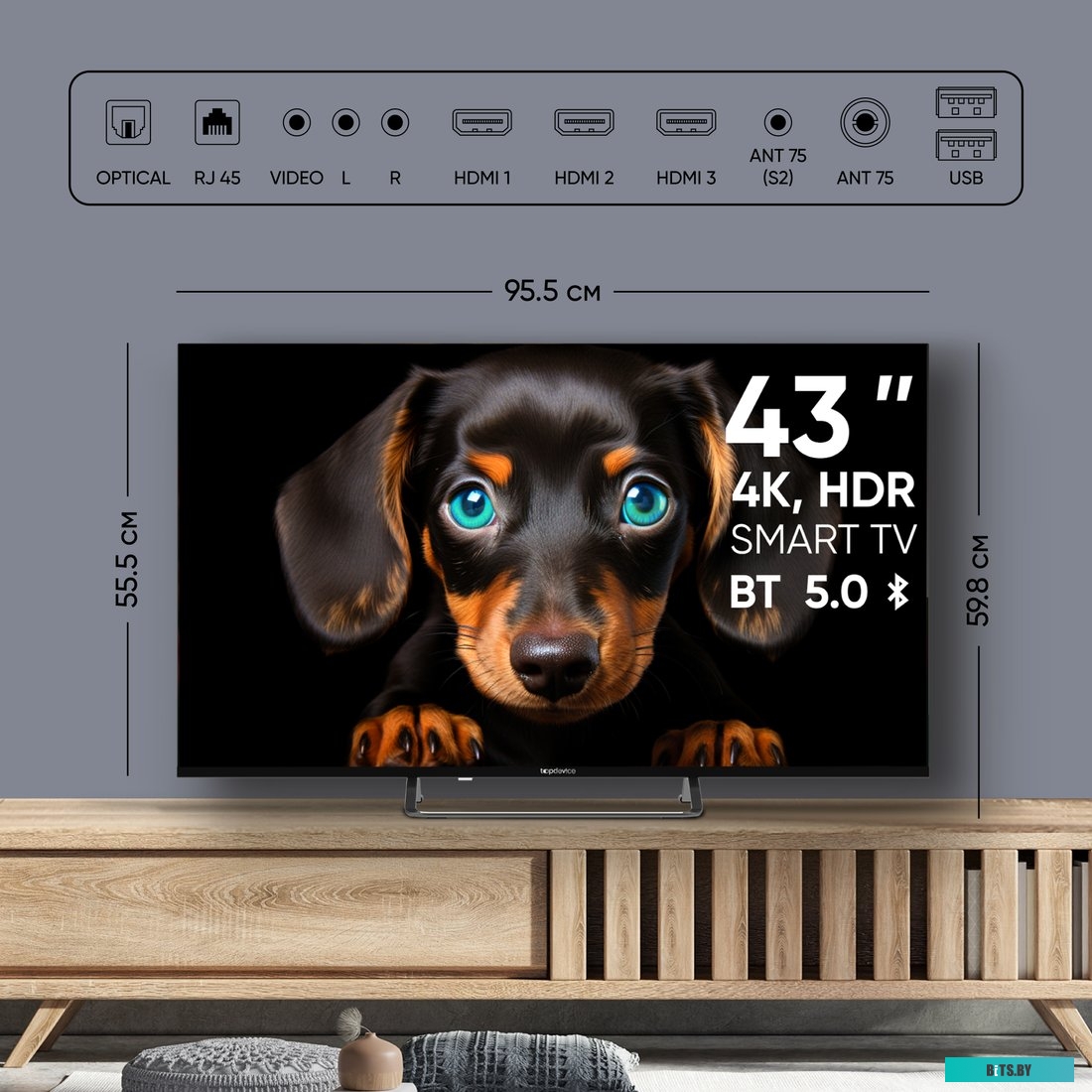 TDTV43CS06U_BK Телевизор TopDevice 43" TDTV43CS06U_BK