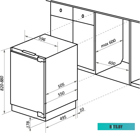 УТ000010975 Холодильник двухкамерный MAUNFELD MFF185NFB No Frost, черный