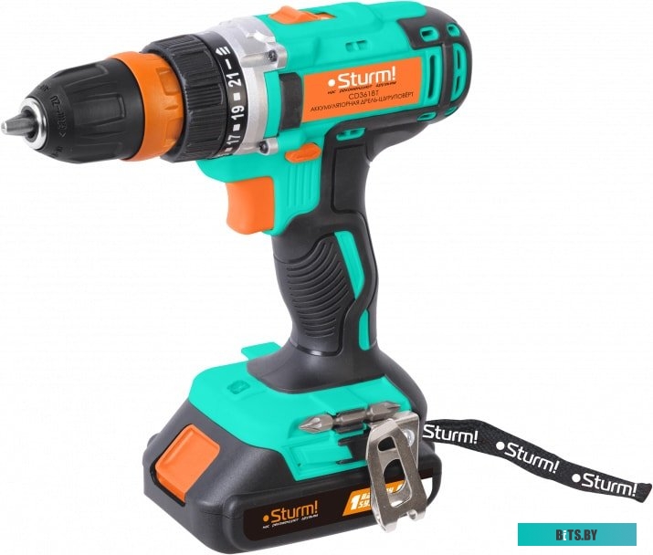 Дрель-шуруповерт Sturm CD3618T (с 2-мя АКБ, кейс)