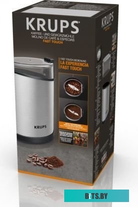 1510002214 Кофемолка Krups GX204D10 200Вт сист.помол.:ротац.нож вместим.:85гр серебристый/черный