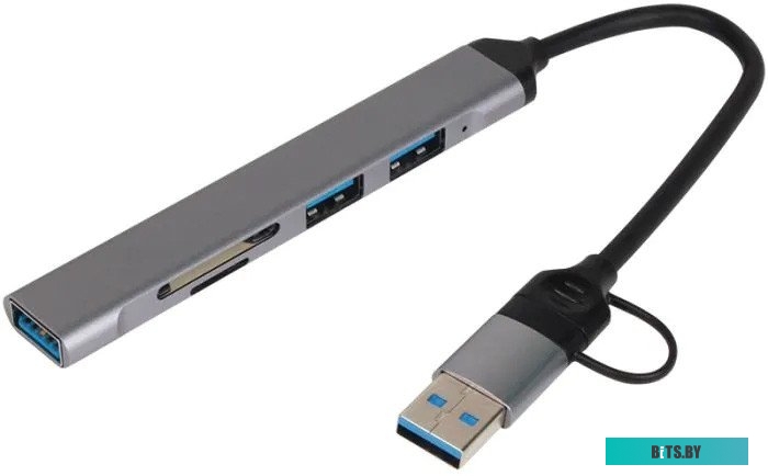 Адаптер VCOM DH297 TYPE-C-USB3.0+2USB2.0