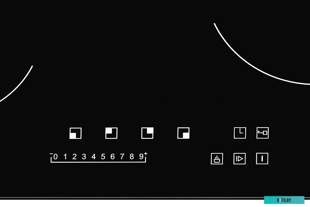 MHE 6002 Встраиваемая варочная панель/ Электрическая, 60 см, 4 конфорки, черный