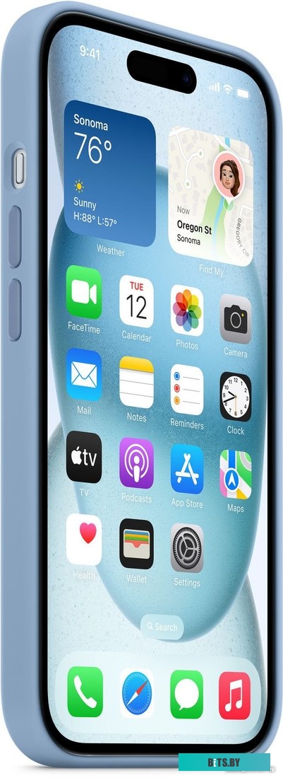 Apple MagSafe Silicone Case для iPhone 15 Plus (зимний синий)