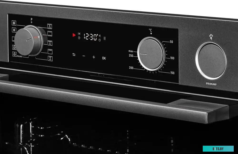 KSO 610 X Электрический духовой шкаф Kuppersberg/ 60 см, 80 л, High-Tech, 10 режимов, ПАР, Soft Close, телескопические направляющие, черный/нержавеюща