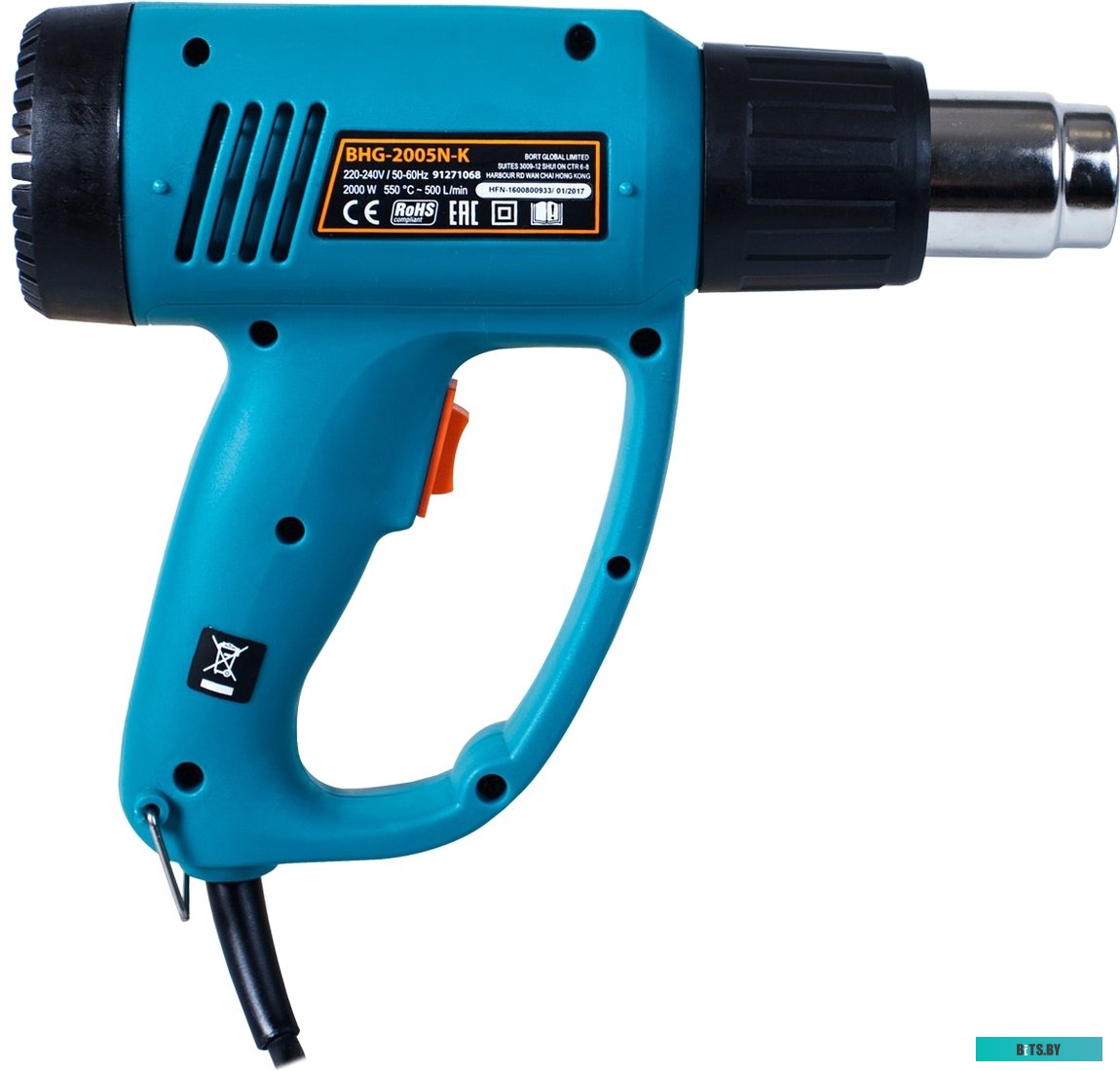 91271068 Технический фен BORT BHG-2005N-K [91271068]