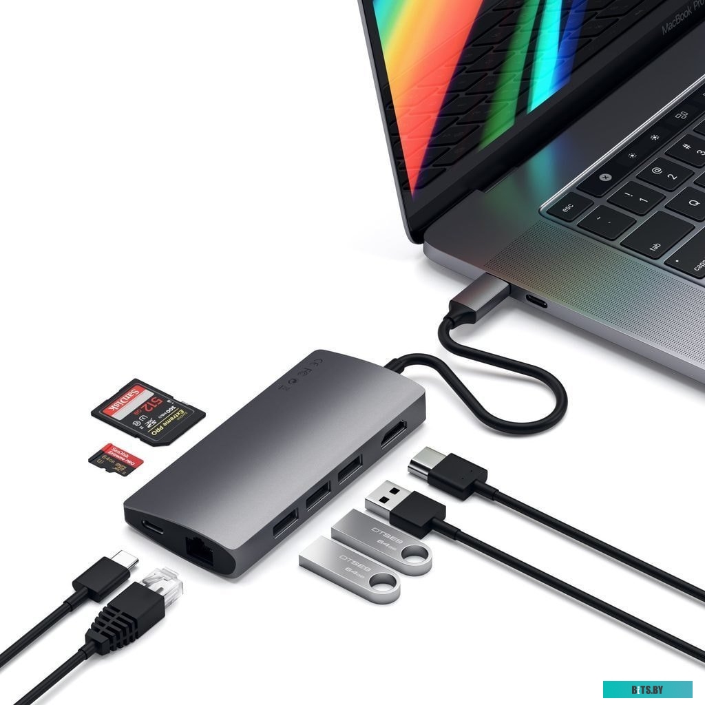ST-TCMA2M USB-концентратор Satechi Aluminum Multi-Port Adapter V2 Цвет серый космос