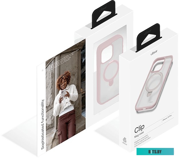 uBear Clip Mag для iPhone 15 Pro (розовый)